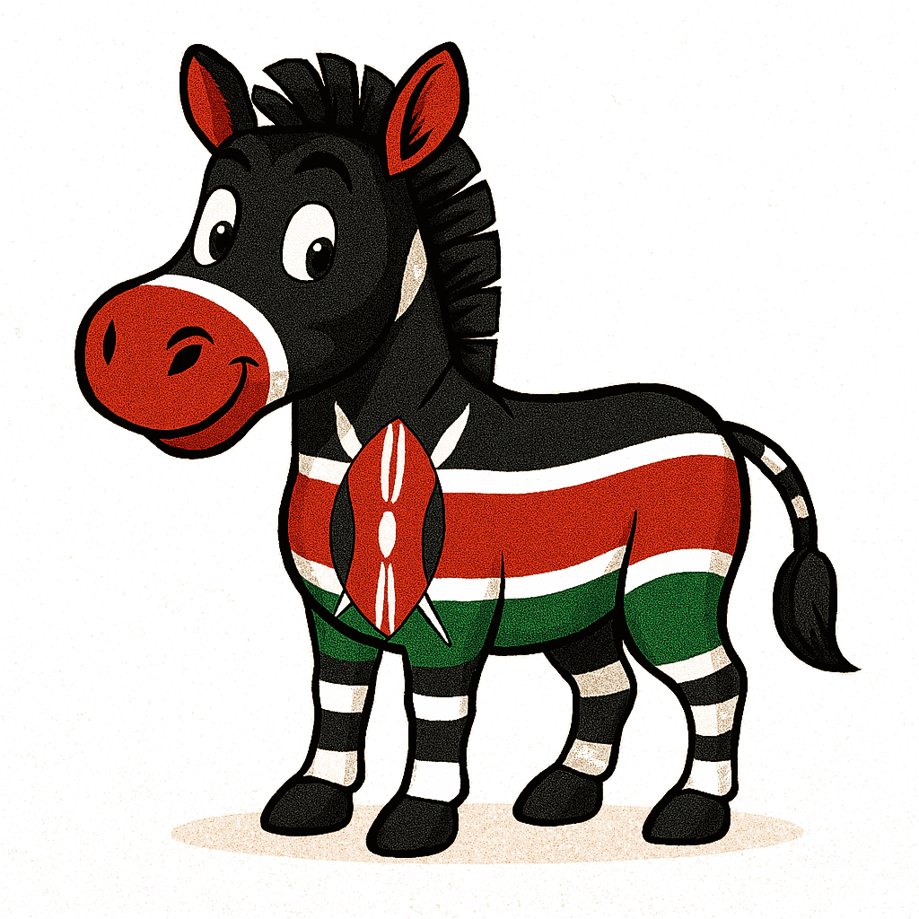 Zebra in the colours of Kenya
