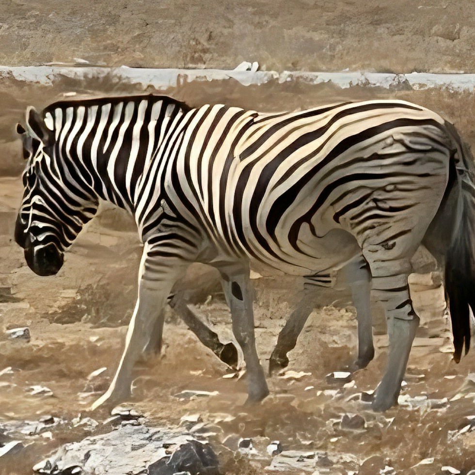 Zebra in the eastern region of Etosha National Park