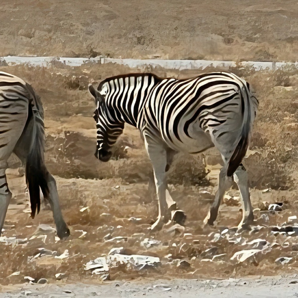 Zebra in the eastern region of Etosha National Park